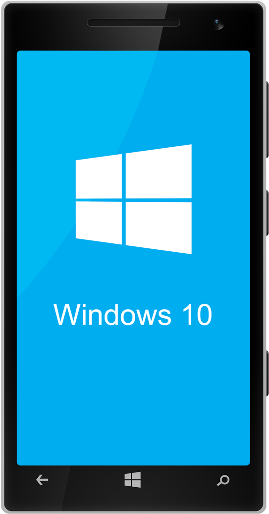 智慧型手機顯示Windows 10啟動畫面，藍色背景和白色標誌。 — Windows 11 壁紙