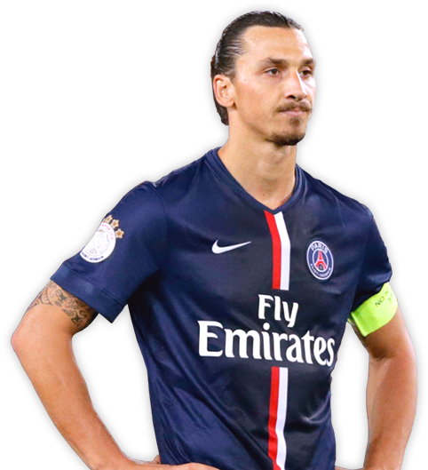 標誌 桌布 壁紙 — Zlatan Ibrahimović 自信地站在黑色背景前，身穿巴黎聖日耳曼球衣，雙手叉腰。