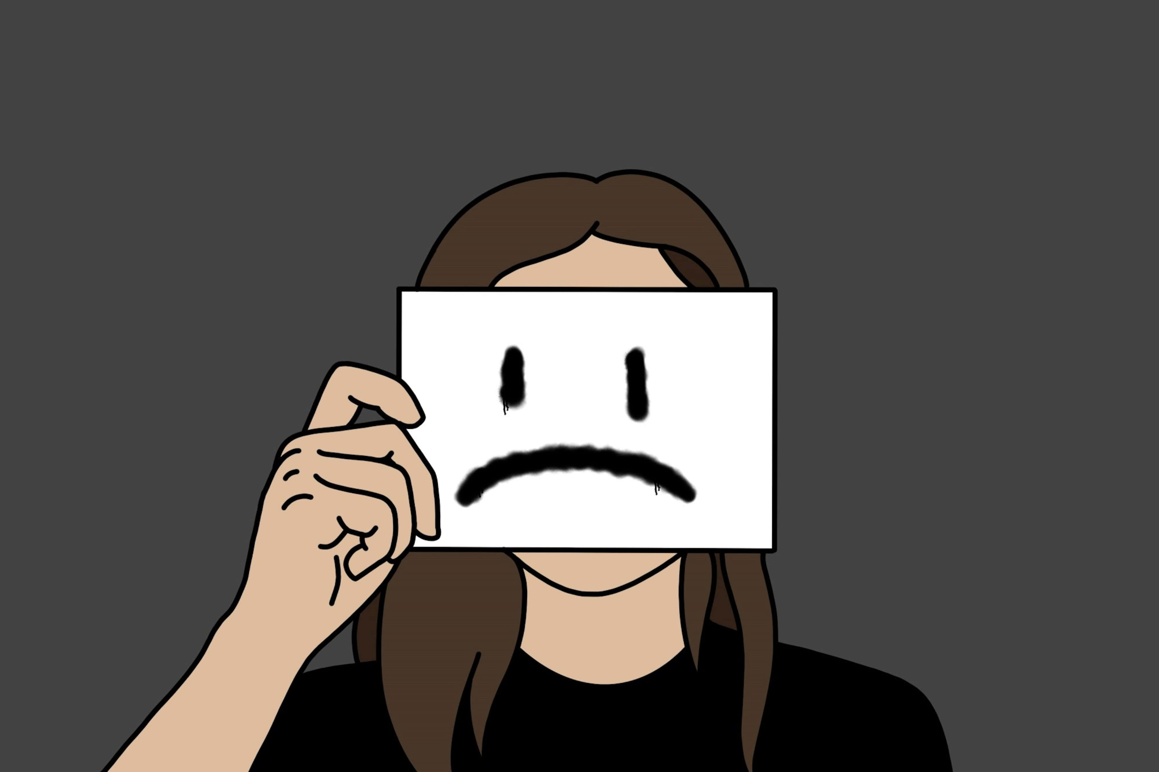一位女子臉上帶著悲傷的表情 壁紙