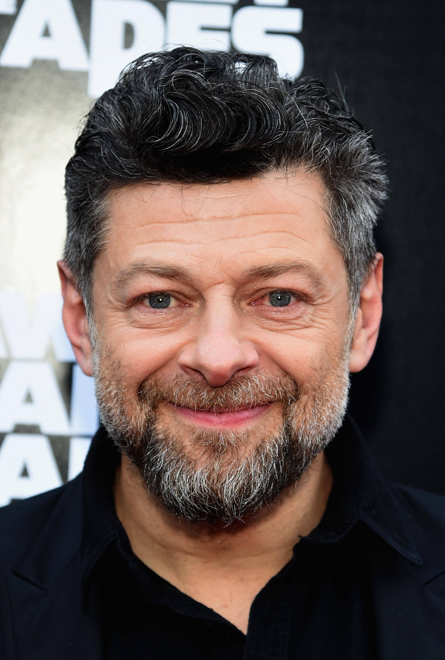 actor 桌布 壁紙 — 一位微笑男士的特寫肖像，頭髮花白，留鬍鬚，身穿黑色西裝外套。