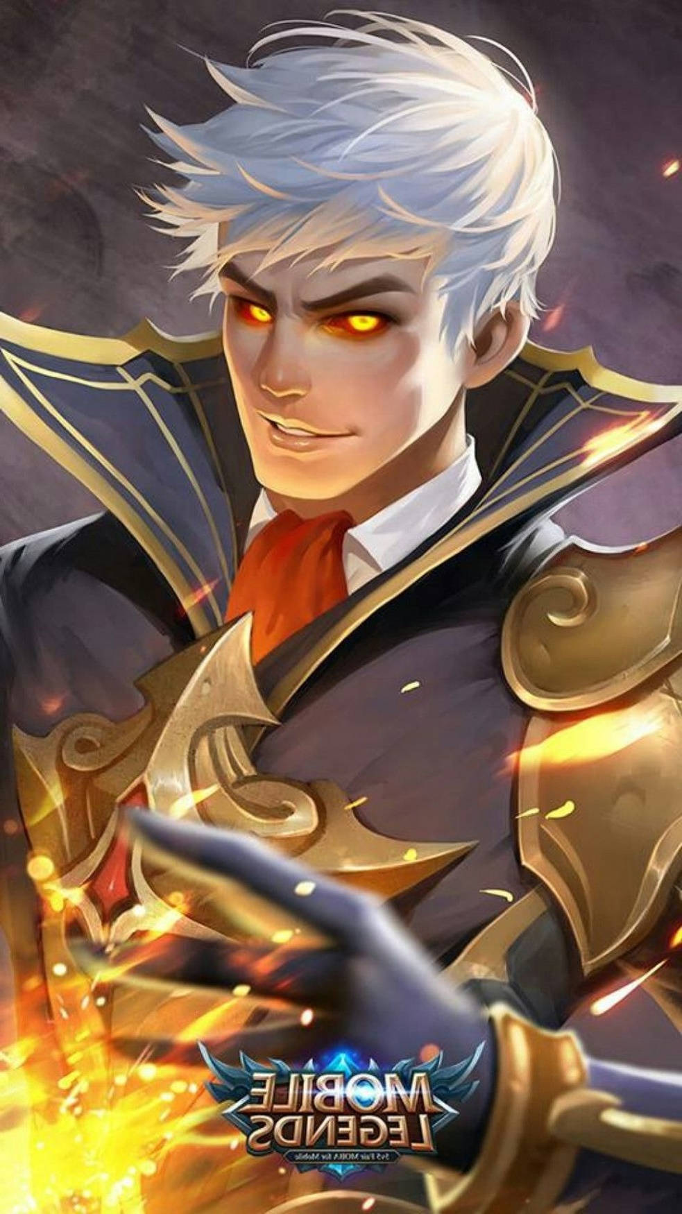 白髮、發光眼睛的動漫遊戲角色施放火焰魔法。 — Fire Emblem Warriors 壁紙