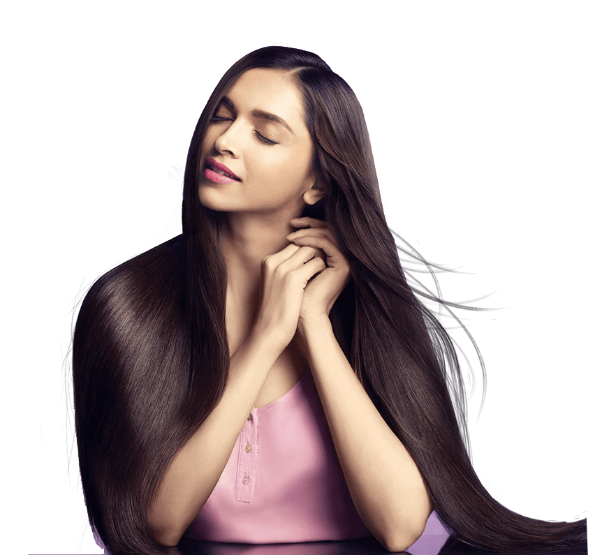 Deepika 桌布 壁紙 — 一位長黑髮的女性在純白背景前輕輕觸碰頸部。