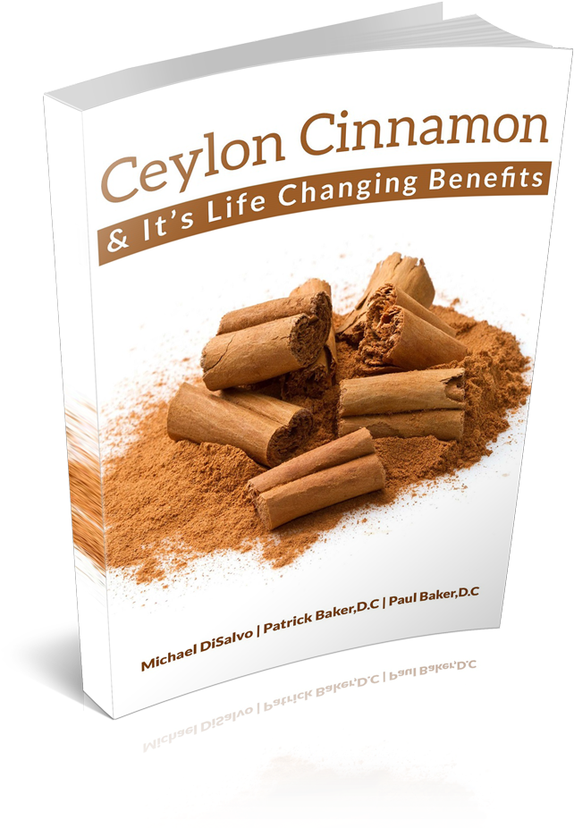 Cinnamon 桌布 壁紙 — 一個3D渲染的書封面， featuring 肉桂棒和肉桂粉，標題為 Ceylon Cinnamon & It's Life Changing Benefits。