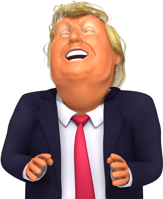 Laugh 桌布 壁紙 — 一個3D渲染的漫畫人物，金髮男子穿著西裝和紅色領帶，開懷大笑。