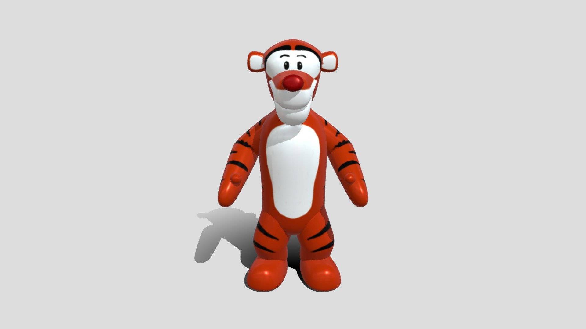 一個3D渲染的跳跳虎毛絨玩具直立並帶有陰影。 — Winnie the pooh GIF 壁紙