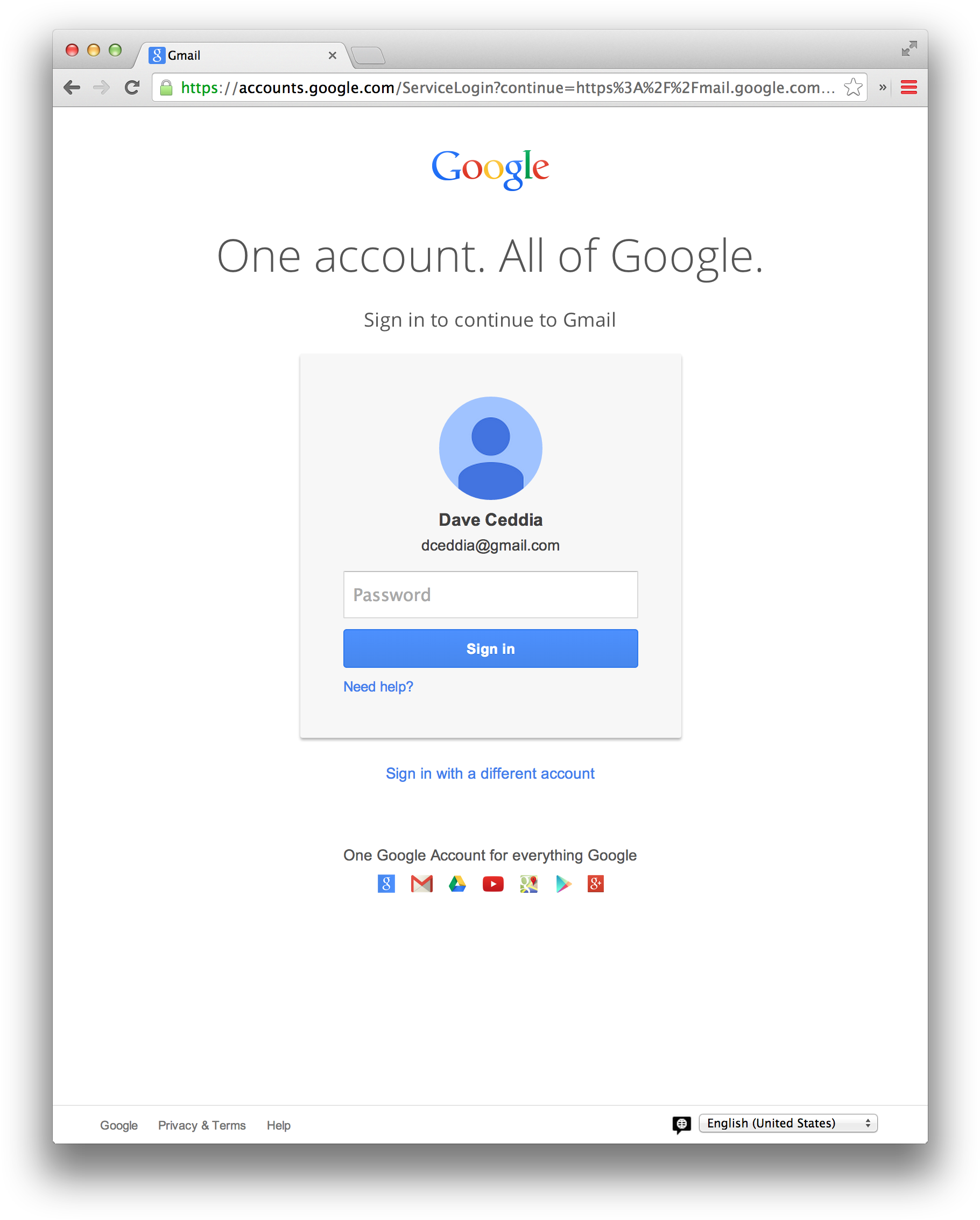Gmail 動圖 桌布 壁紙 — 一個乾淨的 Google 帳戶登入畫面，顯示用戶個人資料和密碼欄位，用於 Gmail 存取。