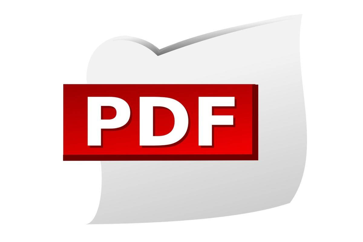 PDF檔案圖示，白色文件背景上有紅色標籤。 — Microsoft 壁紙
