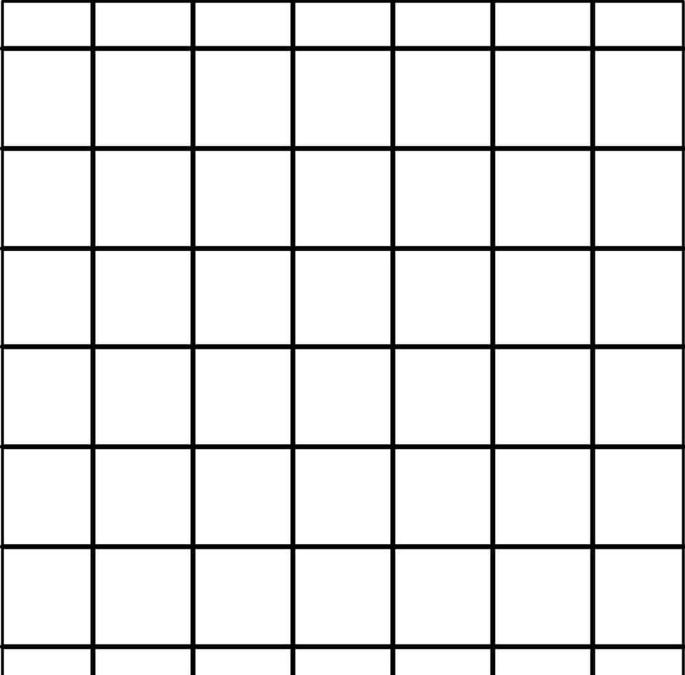 White Square 桌布 壁紙 — 一個乾淨簡約的黑色線條網格，在白色背景上形成完美的正方形。