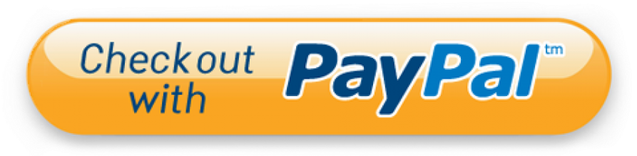 Paypal Icon 桌布 壁紙 — 一個亮面橙色和白色的PayPal結帳按鈕，帶有藍色文字，邀請用戶完成交易。