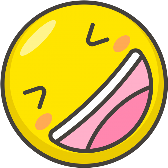 laughter 桌布 壁紙 — 一個亮黃色的卡通表情符號，張大嘴巴，單眼眨眼，開懷大笑。