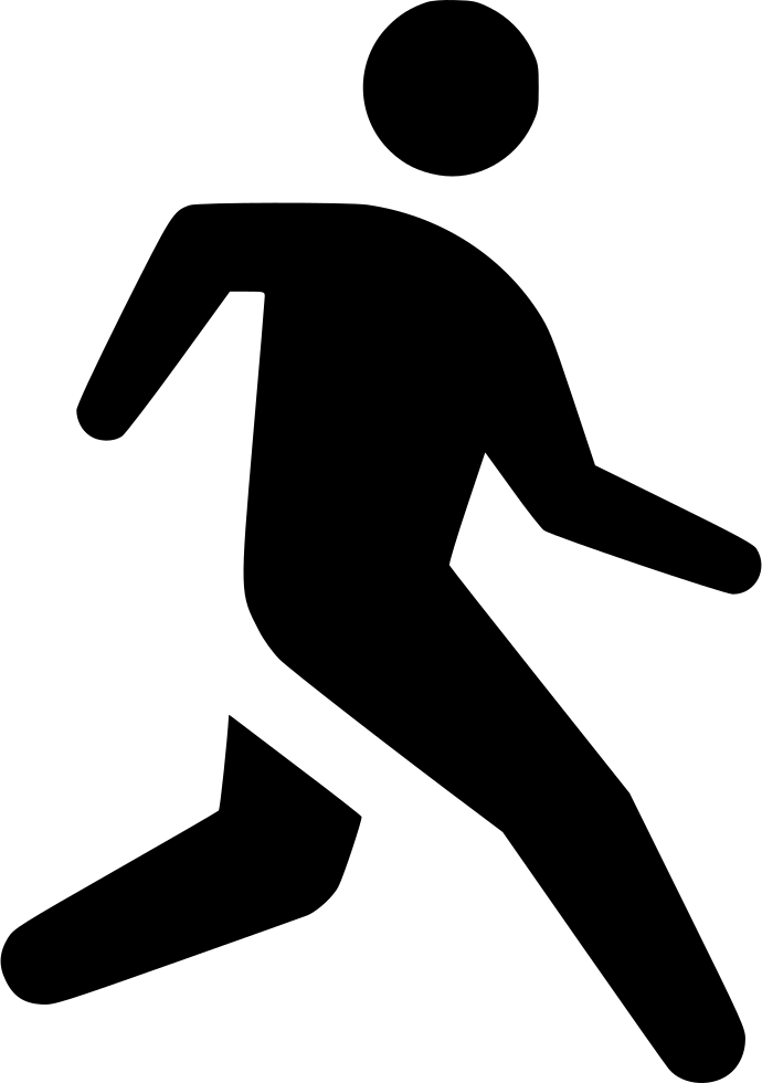 跑步者 桌布 壁紙 — 一個人在純白色背景上奔跑的極簡黑色剪影。