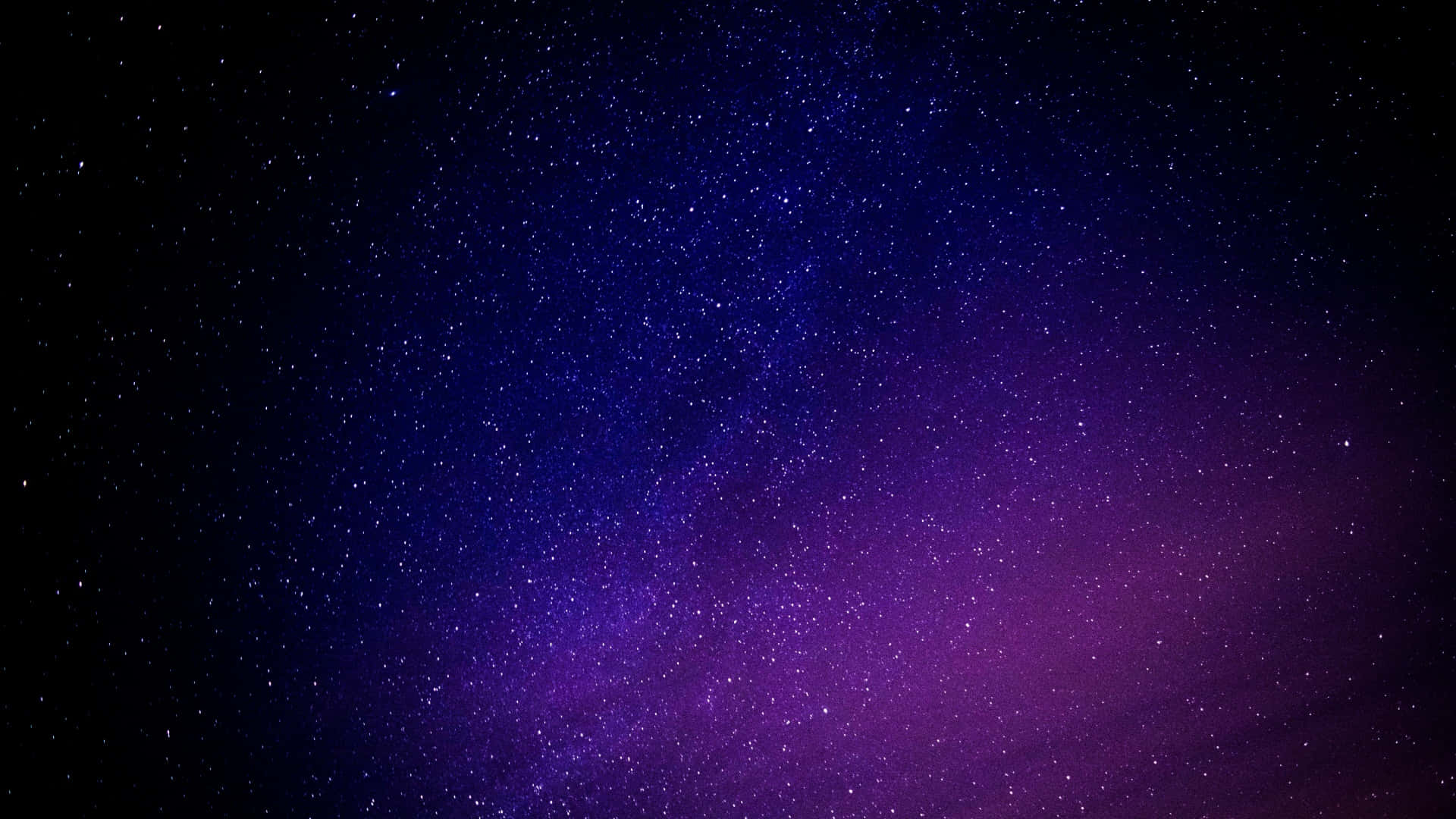 Purple Star 桌布 壁紙 — 一個令人嘆為觀止的夜空，充滿無數星星和從深藍到紫色的鮮豔漸變宇宙雲。