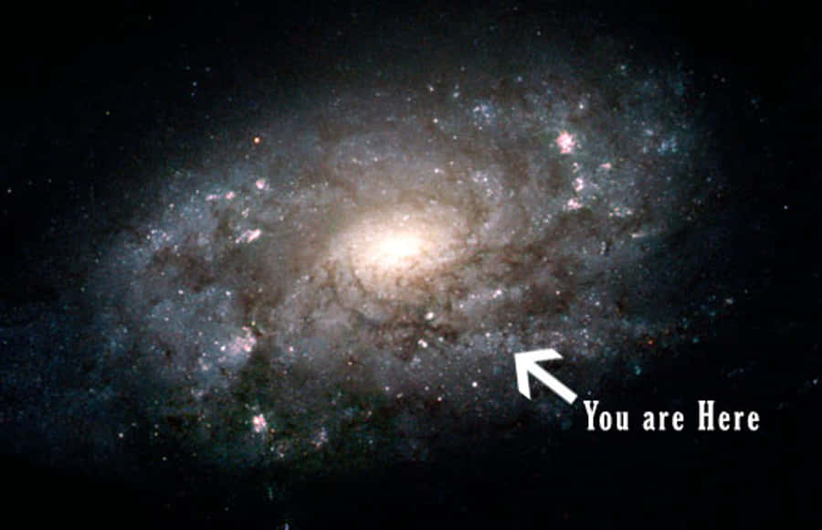桌布 壁紙 — 一個令人嘆為觀止的螺旋星系，旋轉的恆星和宇宙塵埃臂在黑暗的太空中發光。