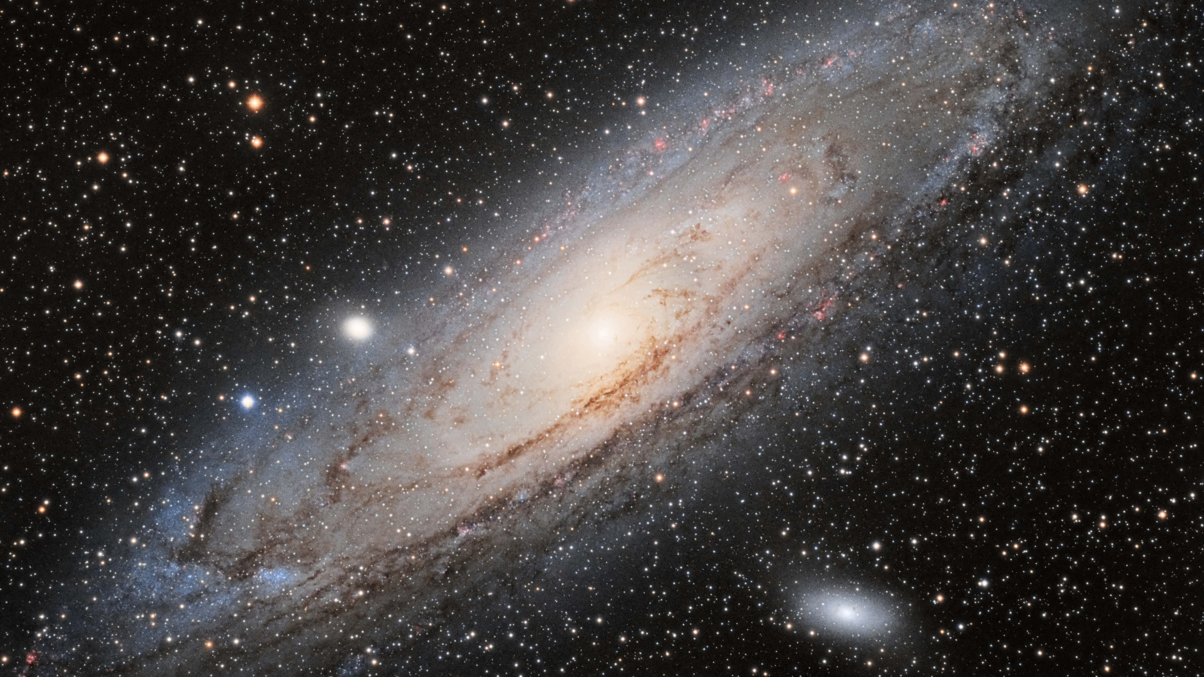 3d Galaxy 桌布 壁紙 — 一個令人嘆為觀止的螺旋星系，發光的旋臂和無數恆星映襯在深邃的黑色宇宙背景上。