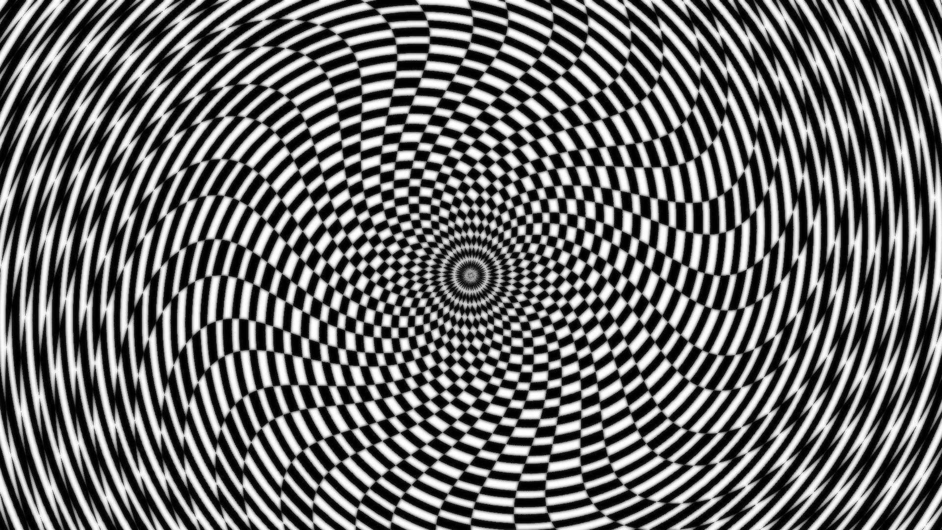 Spiral 桌布 壁紙 — 一個催眠的黑白螺旋圖案創造出迷人的視錯覺，將視線向內吸引。