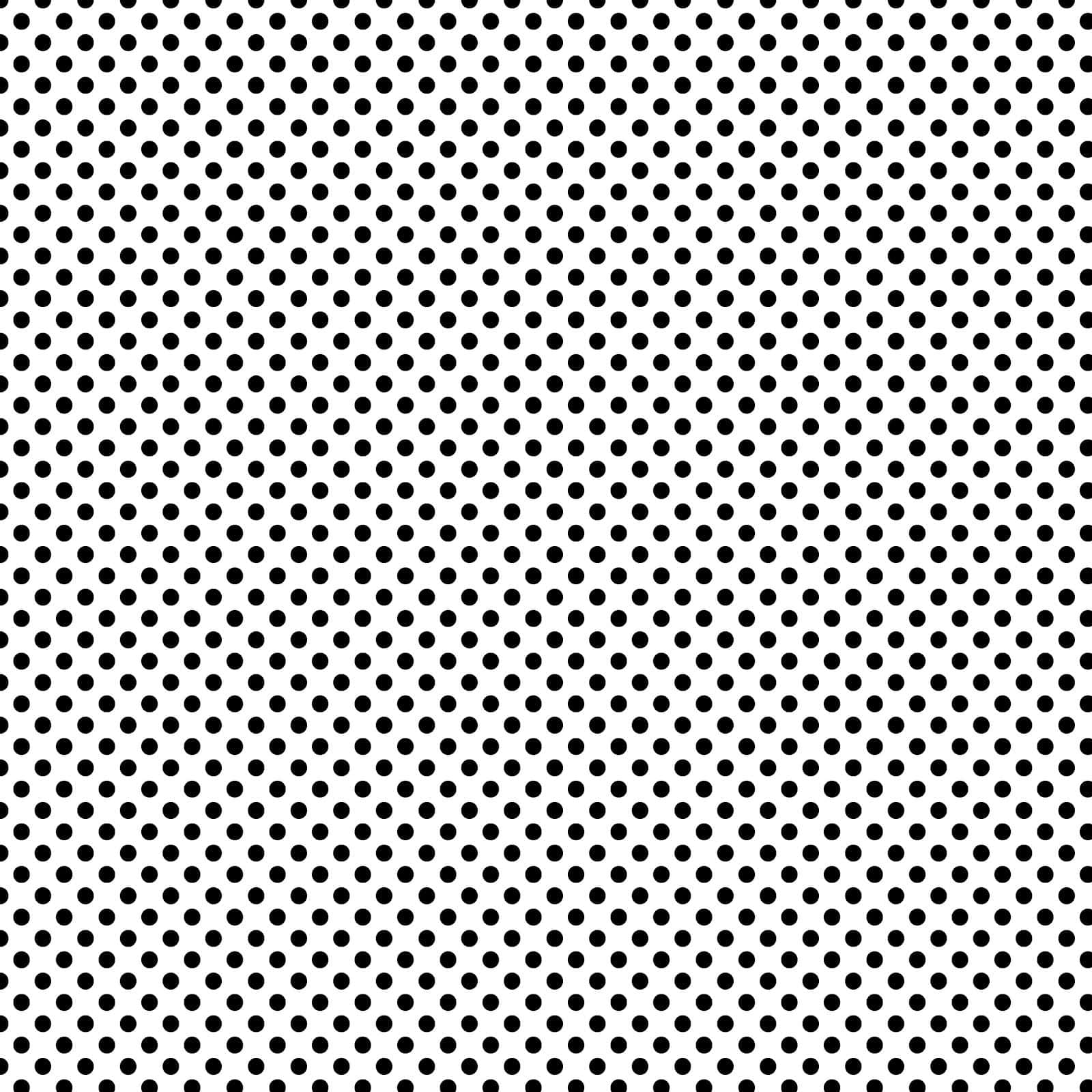 Black Polka Dot 桌布 壁紙 — 一個催眠般的黑白圖案，由均勻分佈的圓點組成，在整個畫面中營造出微妙的波浪錯覺。