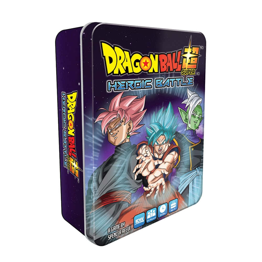 Dragon Ball Super Games 桌布 壁紙 — 一個充滿活力的七龍珠超英雄戰鬥遊戲罐， featuring 黑悟空、超級賽亞人藍悟空和達爾在宇宙背景下擺出動態戰鬥姿勢。