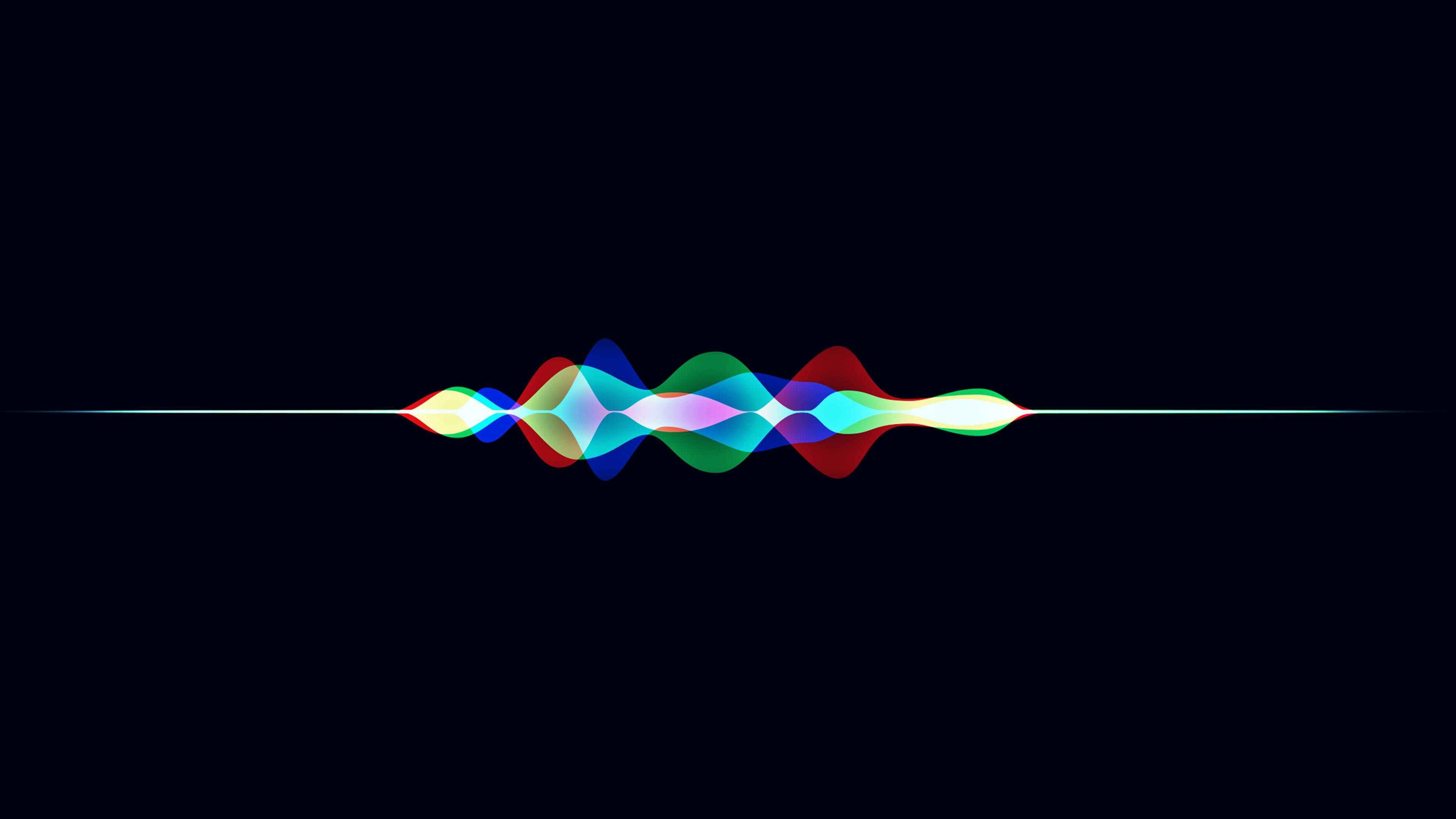 sound wave 桌布 壁紙 — 一個充滿活力的多色聲波圖形在深黑色背景上脈動。