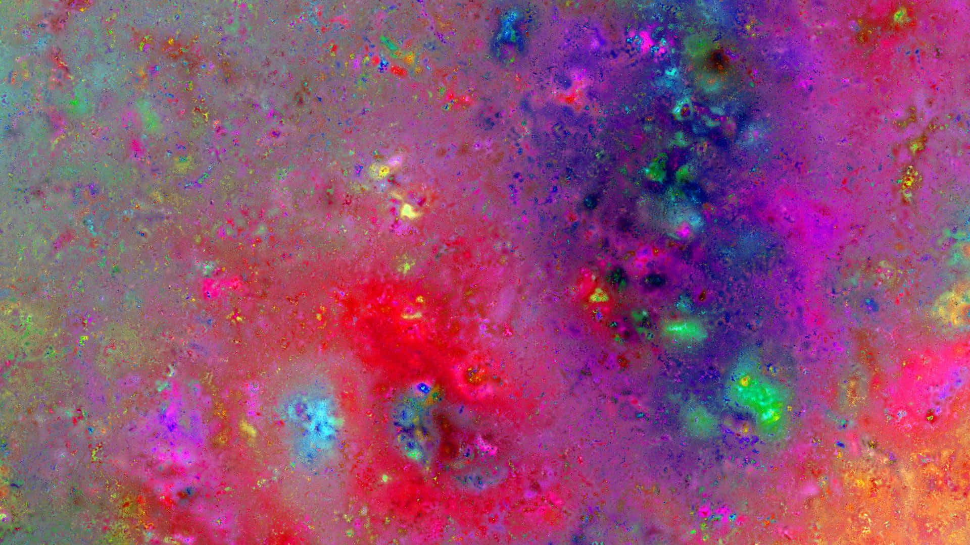 paint 桌布 壁紙 — 一個充滿活力的宇宙星雲，以電光粉紅、紫色和發光的綠色在朦朧的宇宙背景下旋轉。