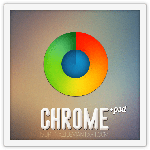 Chrome 桌布 壁紙 — 一個充滿活力的彩色色輪，帶有漸變色調，置於柔和的漸變背景上。
