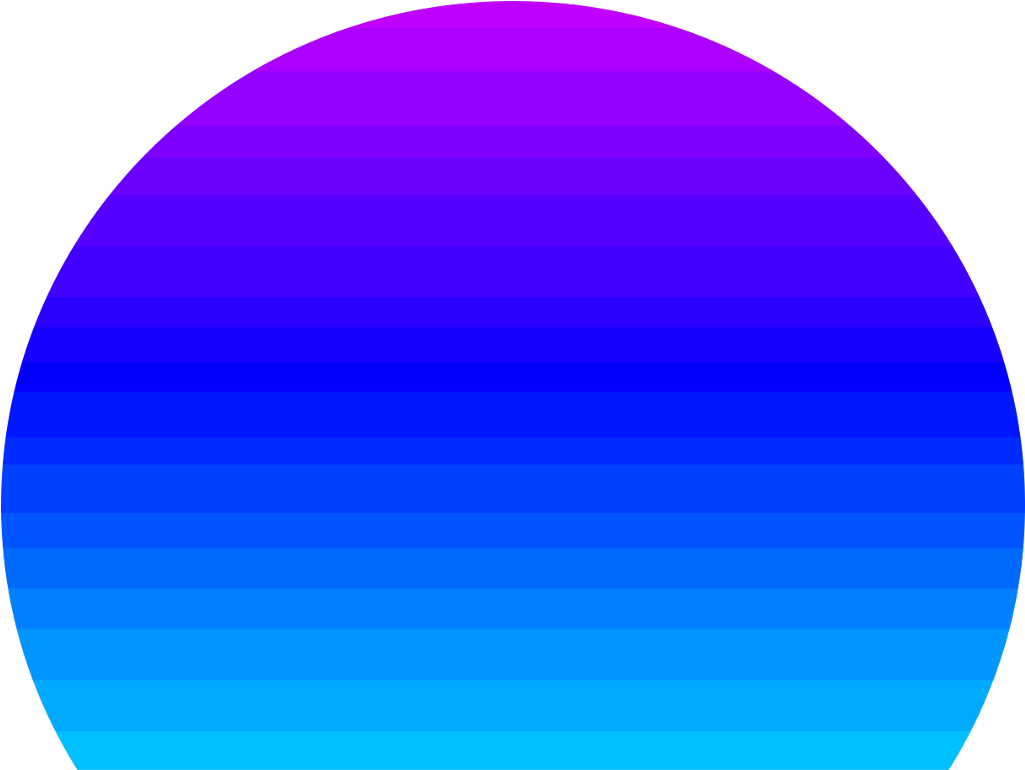 Circle 桌布 壁紙 — 一個充滿活力的漸變圓圈，在黑色背景上帶有水平條紋，從洋紅色過渡到青色。