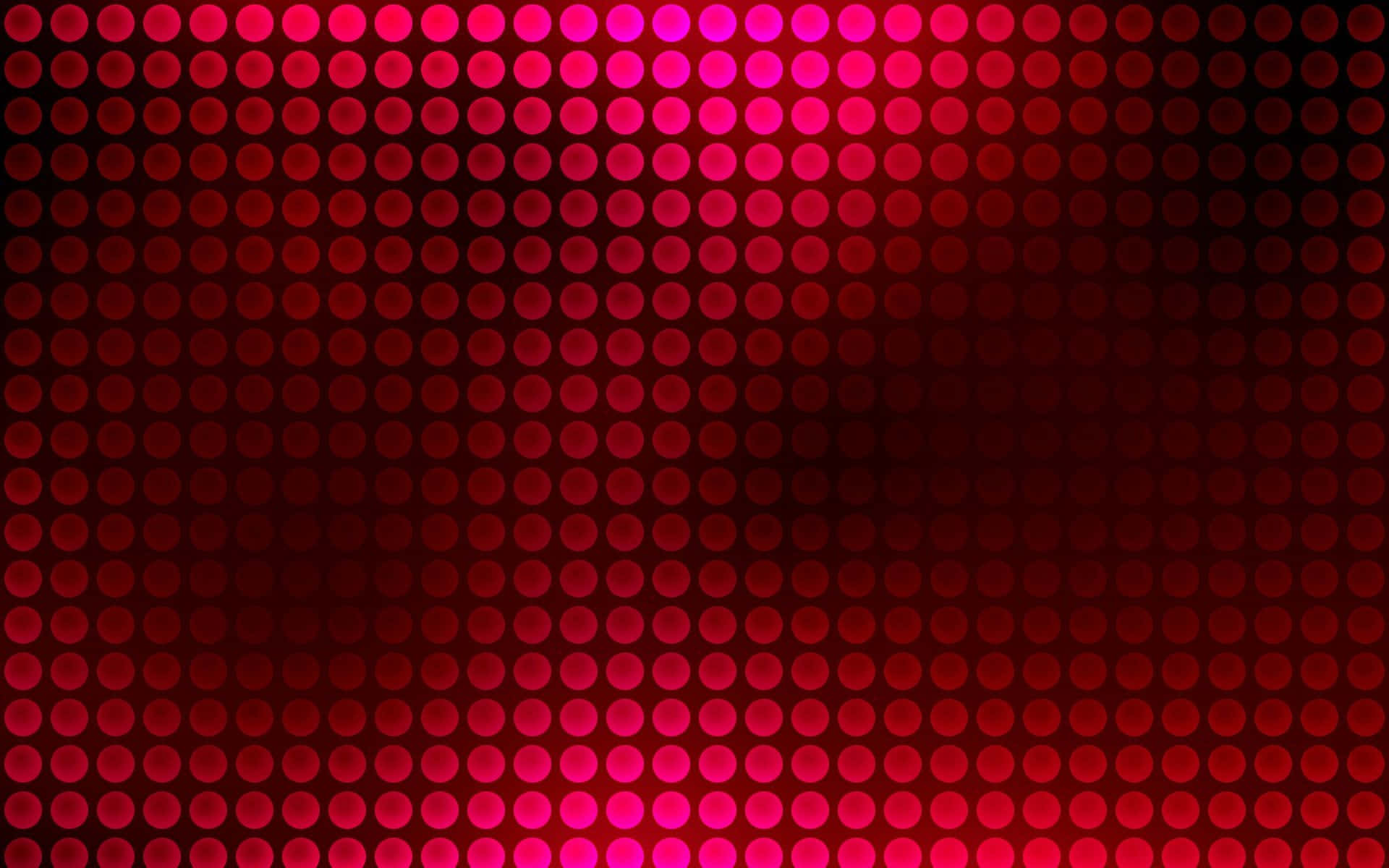 Red Neon 桌布 壁紙 — 一個充滿活力的紅色漸變，由發光的圓形點組成，從亮粉紅色漸變到深酒紅色，形成一個數位圖案。