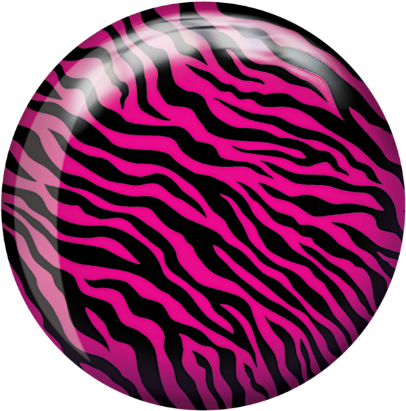 Animal Print 桌布 壁紙 — 一個光滑的圓形按鈕，在純黑色背景上呈現大膽的粉紅和黑色斑馬條紋。
