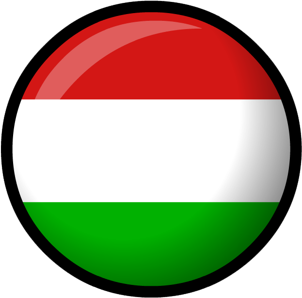 Hungary 桌布 壁紙 — 一個光滑的圓形按鈕，顯示帶有紅、白、綠橫條的匈牙利國旗。