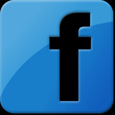 Logo Facebook 桌布 壁紙 — 一個光滑的藍色方形圖標，中央有一個粗體黑色小寫字母f，帶有微妙的漸變照明。