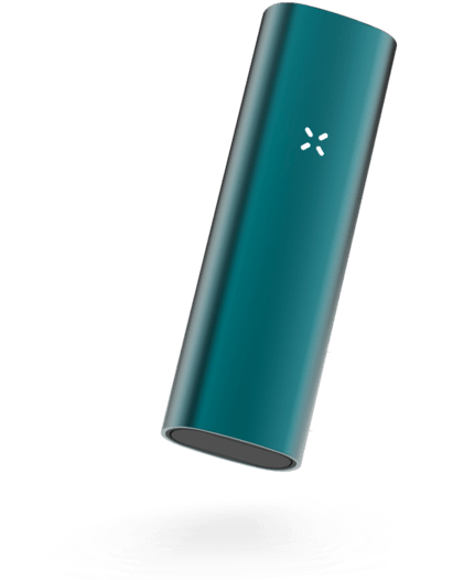 青色GIF 桌布 壁紙 — 一個光滑的青綠色圓柱形裝置，帶有發光的白色十字圖標，懸浮在黑色背景上的白色圓形底座上方。
