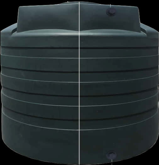 Container 桌布 壁紙 — 一個大型深綠色塑膠水箱，帶有水平條紋和中央接縫，背景為黑色。