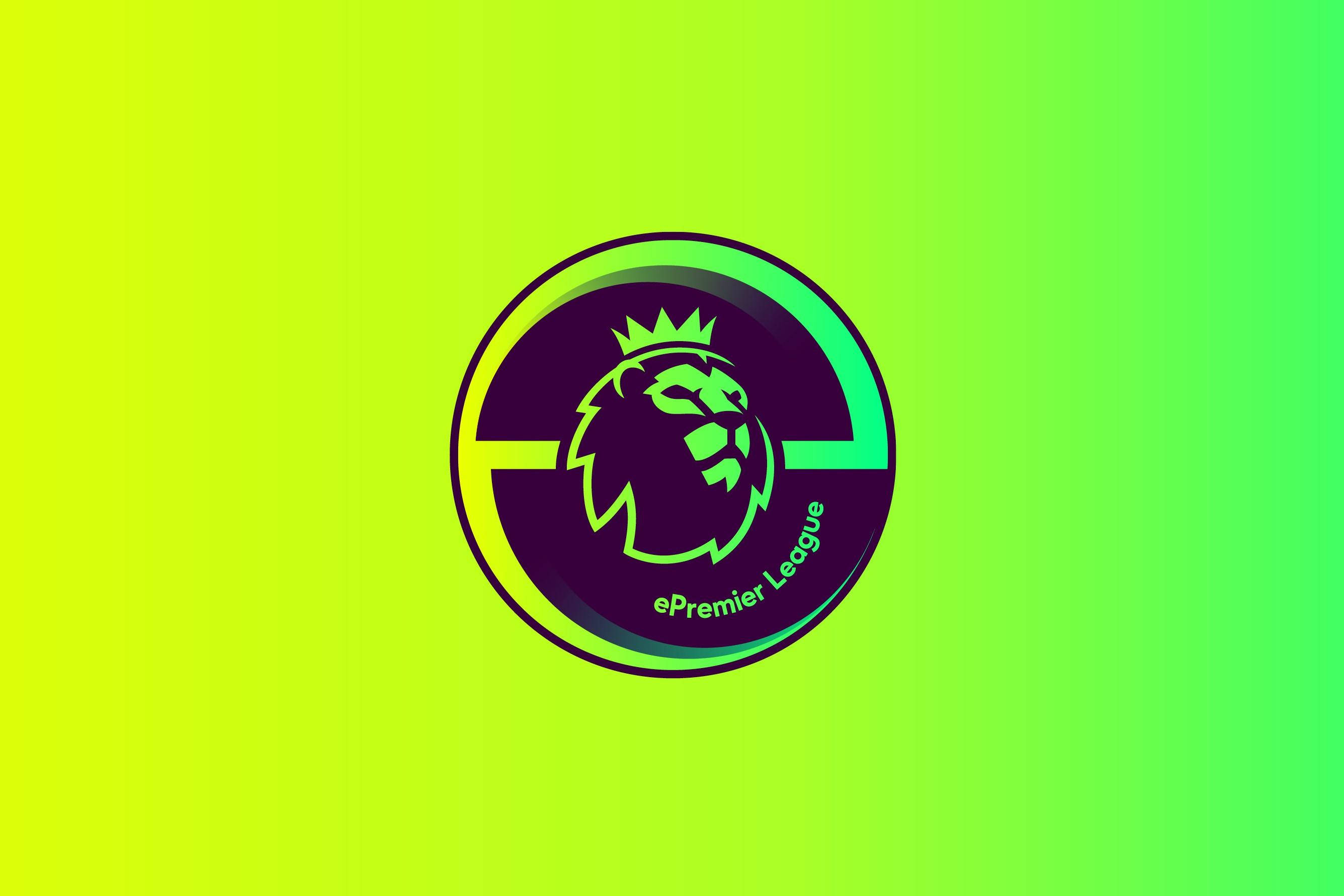 Premier 桌布 壁紙 — 一個大膽的ePremier League標誌，中央有一個戴冠的獅子頭，背景是充滿活力的綠色漸變。