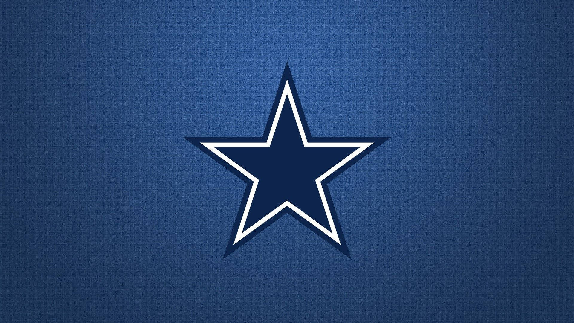 NFL Teams 桌布 壁紙 — 一個大膽的海軍藍星星，帶有白色輪廓，居中在漸變藍色背景上。