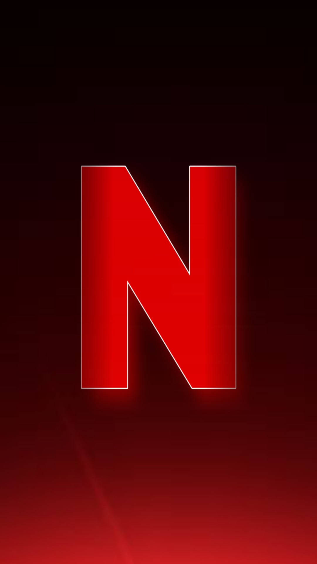 漸層 桌布 壁紙 — 一個大膽的紅色Netflix標誌在深色漸變背景上發光，帶有微妙的光線。