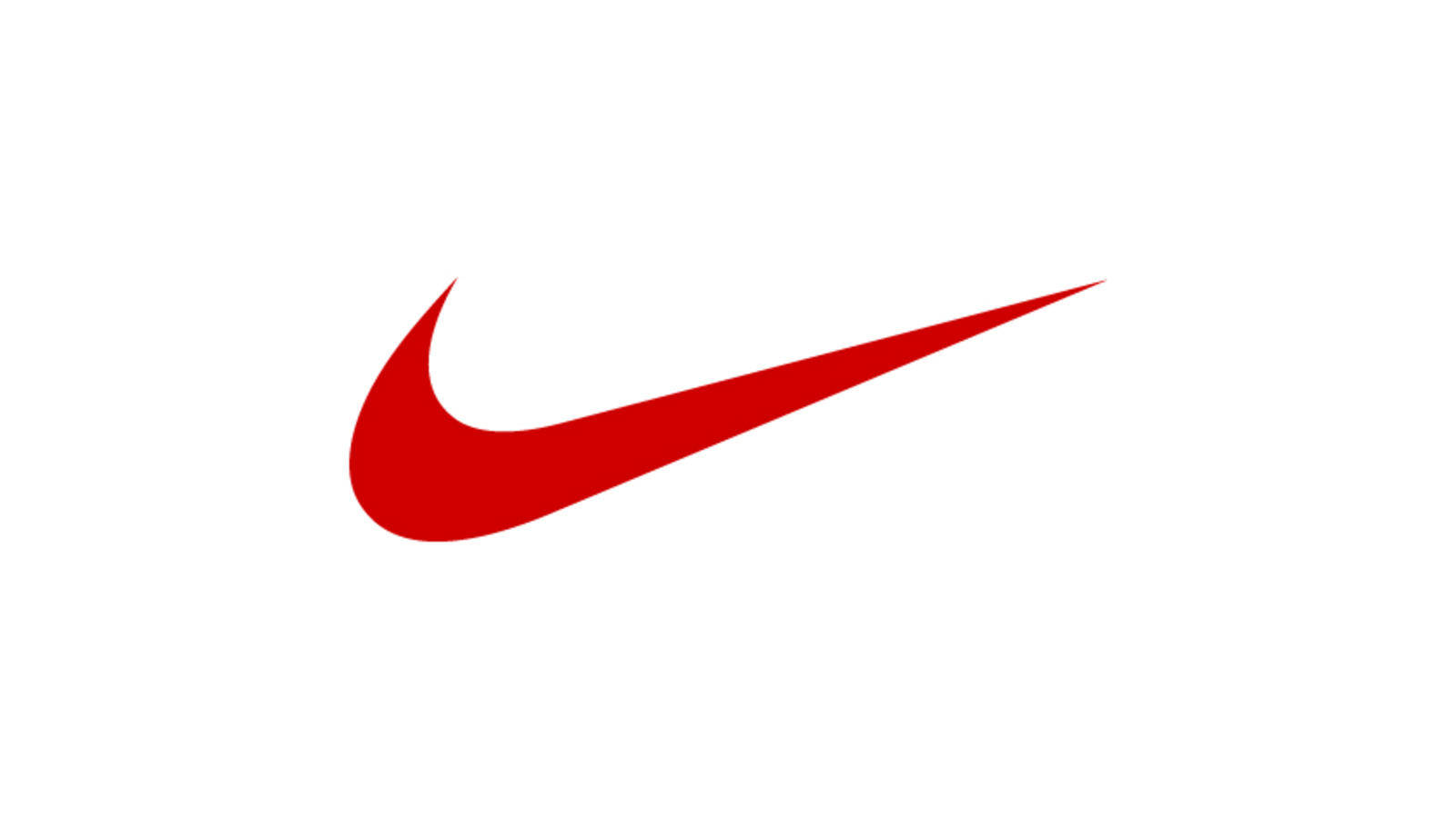 Swoosh 桌布 壁紙 — 一個大膽的紅色Nike swoosh標誌居中在乾淨的白色背景上。