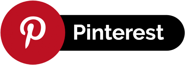Pinterest 桌布 壁紙 — 一個大膽的紅色圓形標誌，旁邊是白色無襯線字體的「Pinterest」字樣，白色「P」位於黑色背景上。