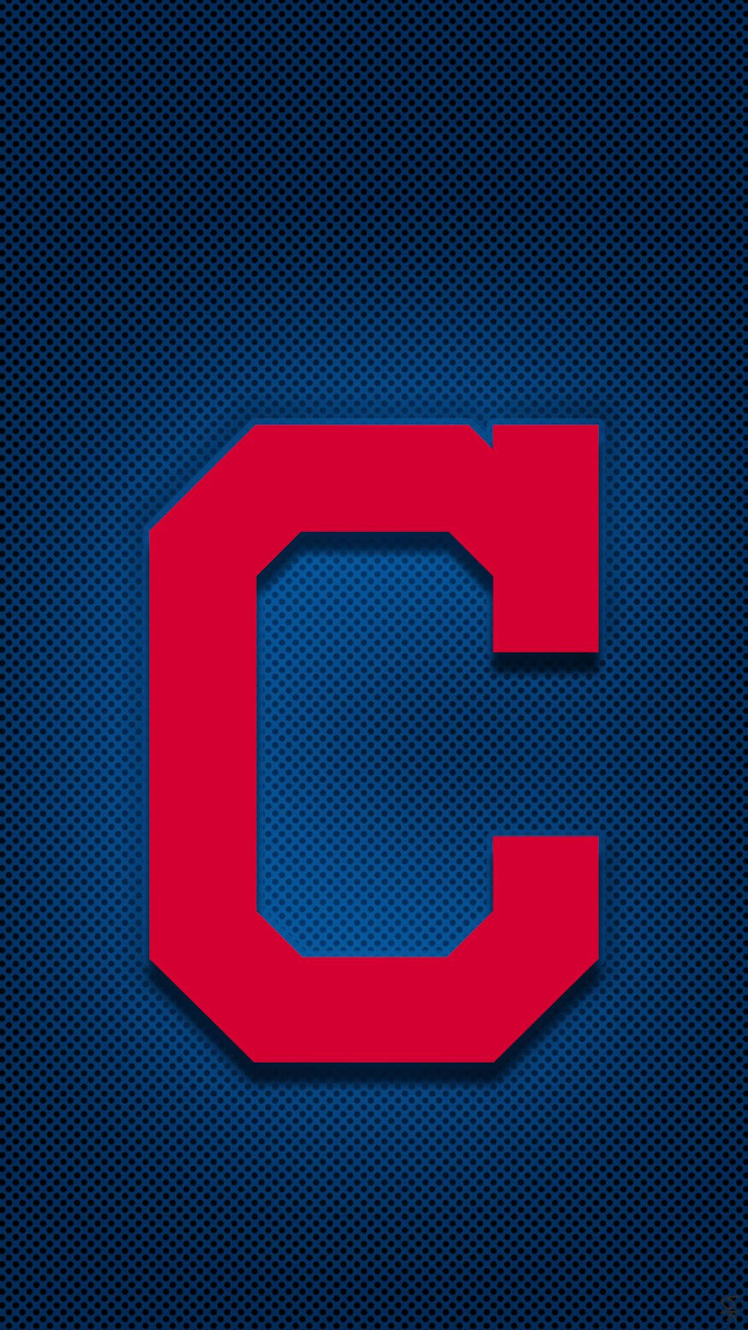 Cleveland Indians 桌布 壁紙 — 一個大膽的紅色字母C標誌在帶有微妙漸變照明的紋理深藍色背景上脫穎而出。