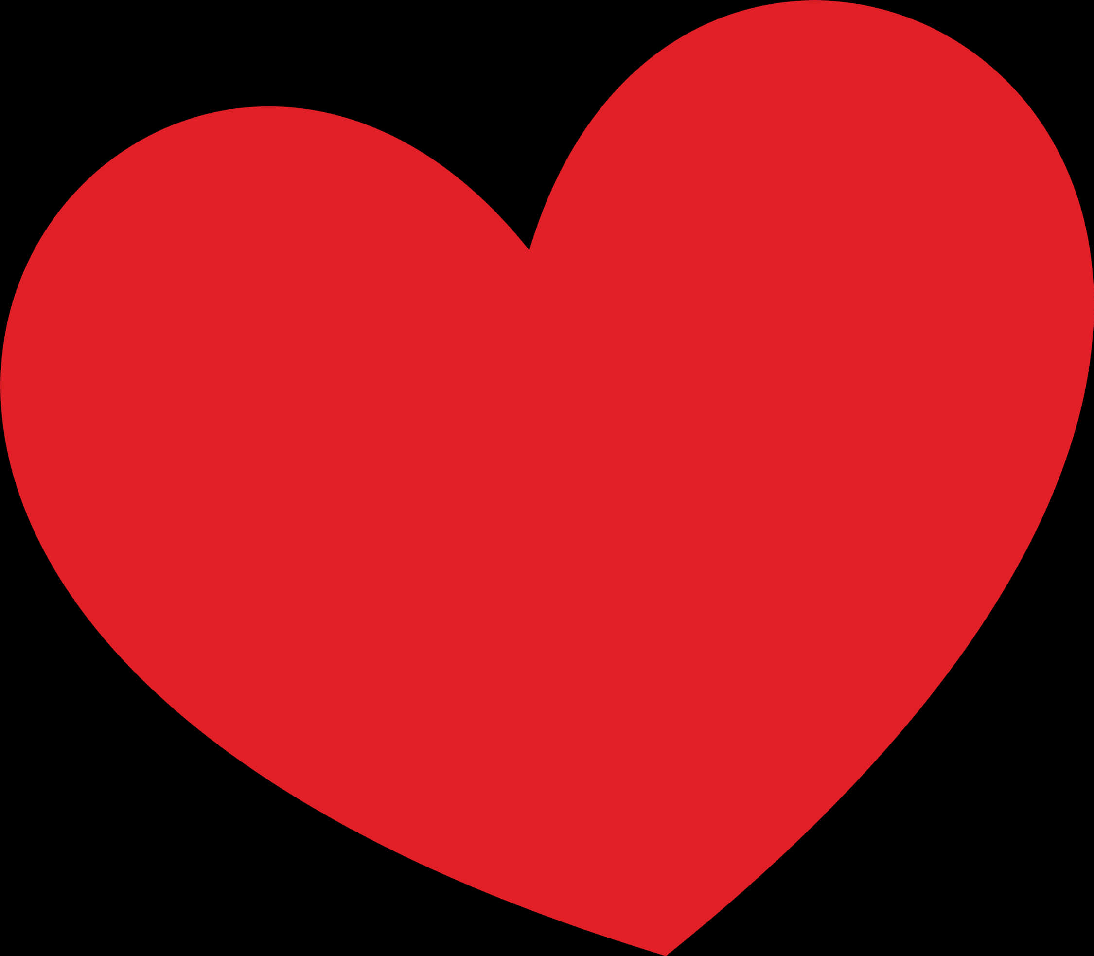 Heart Tattoo 桌布 壁紙 — 一個大膽的紅色心形在純黑色背景上脫穎而出，邊緣光滑，沒有紋理。