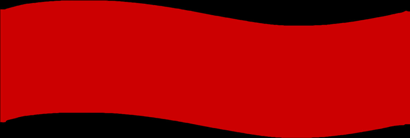 Ribbon Banner 桌布 壁紙 — 一個大膽的紅色橫幅，帶有黑色波浪邊緣，在純黑色背景上動態流動。