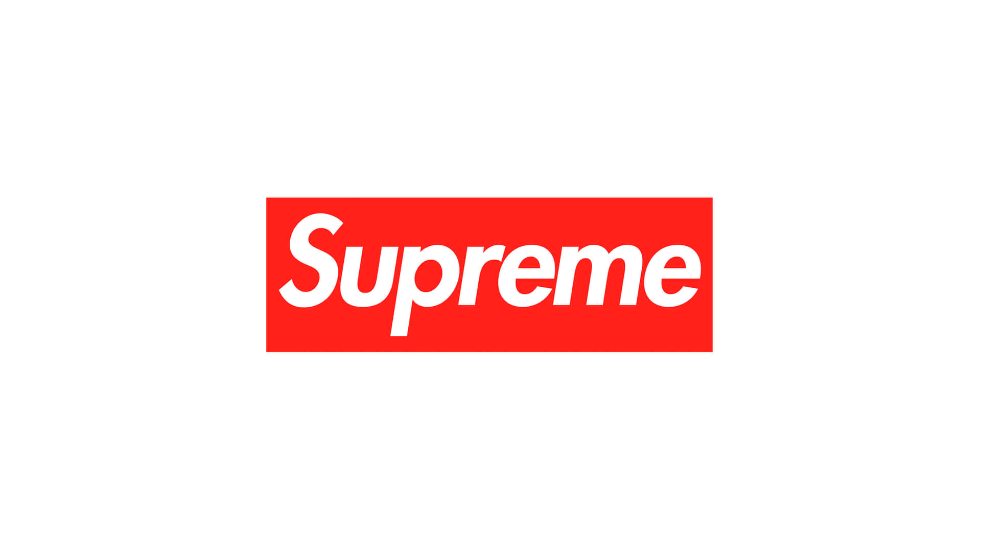 白色背景上的紅色 Supreme 標誌 — Supreme GIF 壁紙