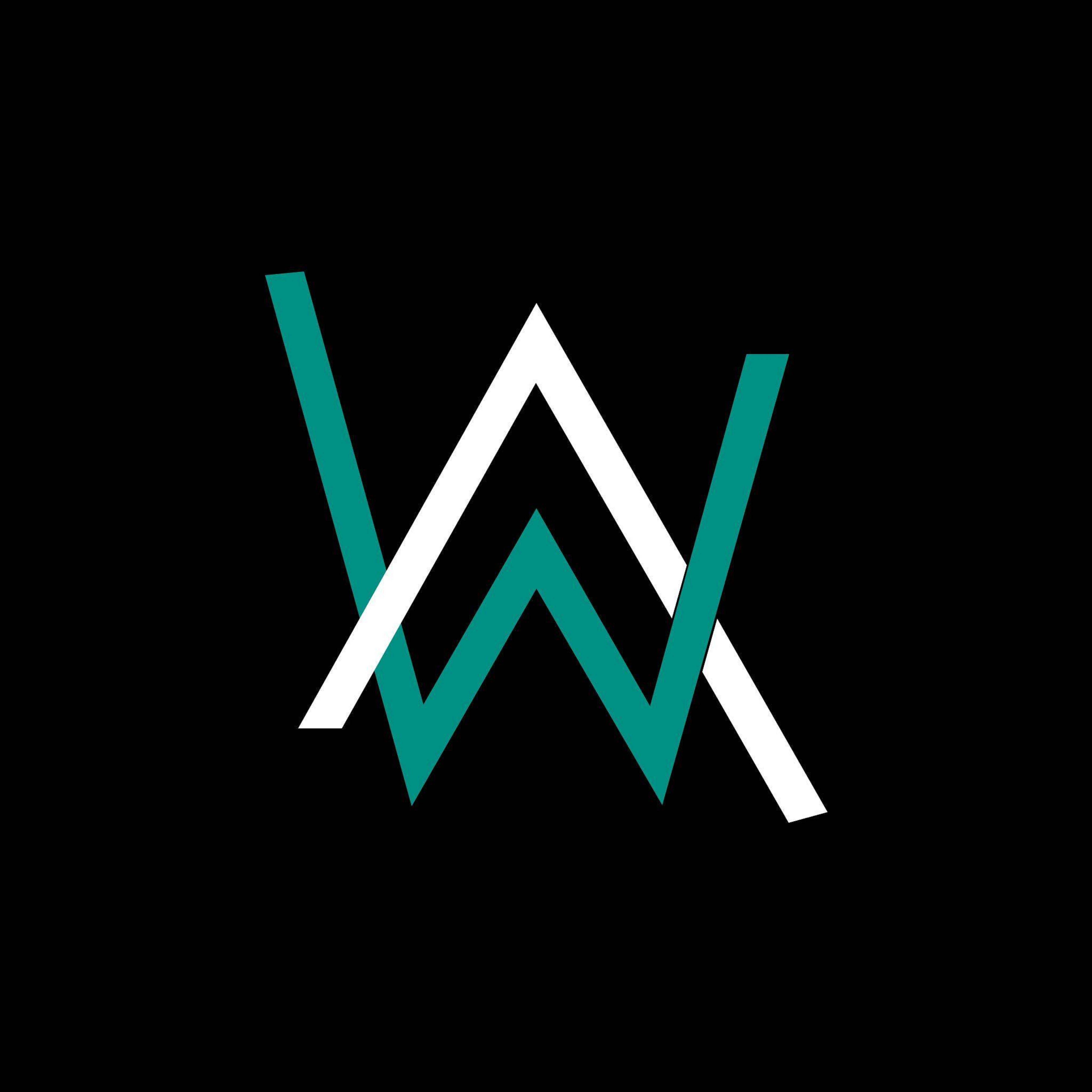 Soundcloud 桌布 壁紙 — 一個大膽的風格化W標誌，以青綠色和白色在純黑色背景上脫穎而出。