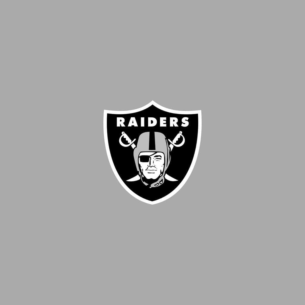 灰色背景上的Raiders足球隊標誌 — 突襲者 GIF 壁紙