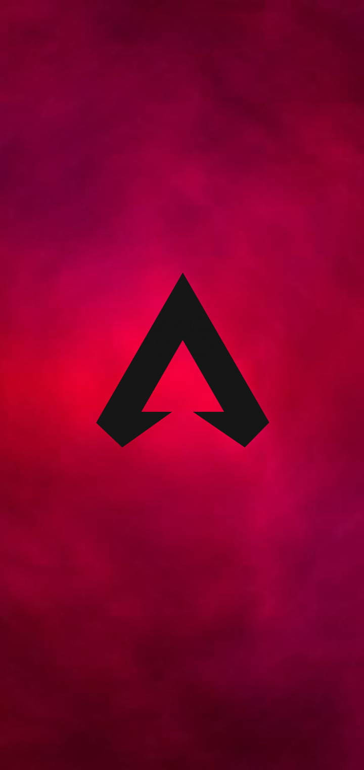 黑色三角形標誌在紅色和洋紅色漸變背景上 — Apex 英雄 GIF 壁紙