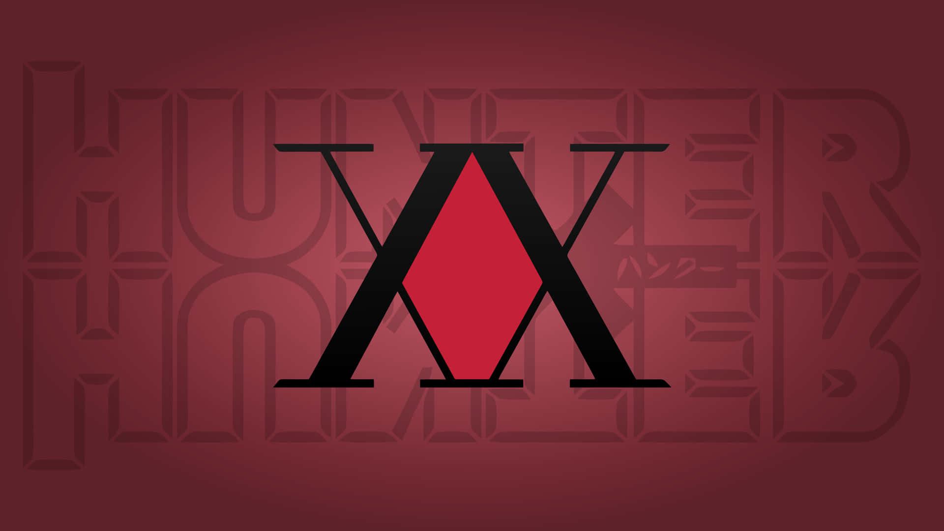 黑色X，中心有紅色菱形，在紋理紅色背景上帶有模糊文字。 — Sidhu Moose Wala 壁紙