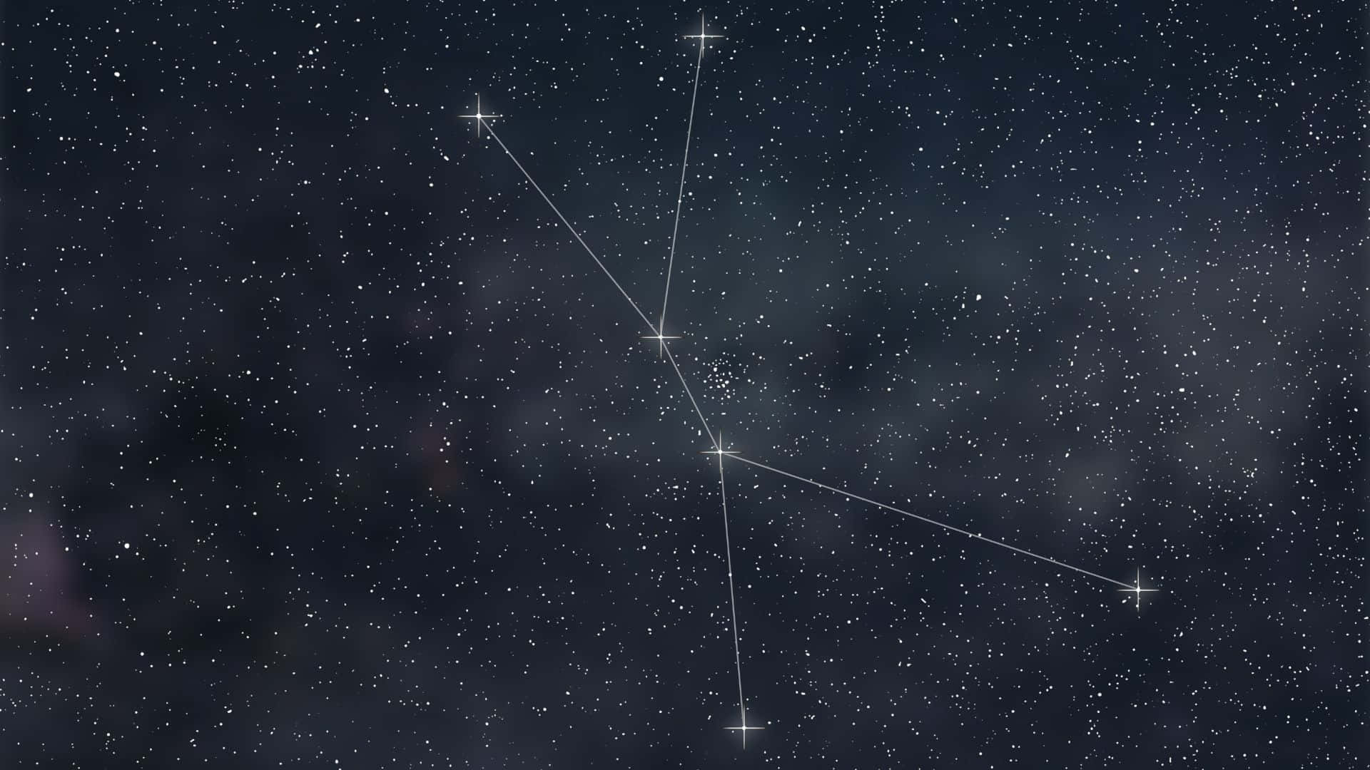 Constellations 桌布 壁紙 — 一個天體星座在深邃的星空夜空中閃耀，伴隨著微妙的星雲雲層。