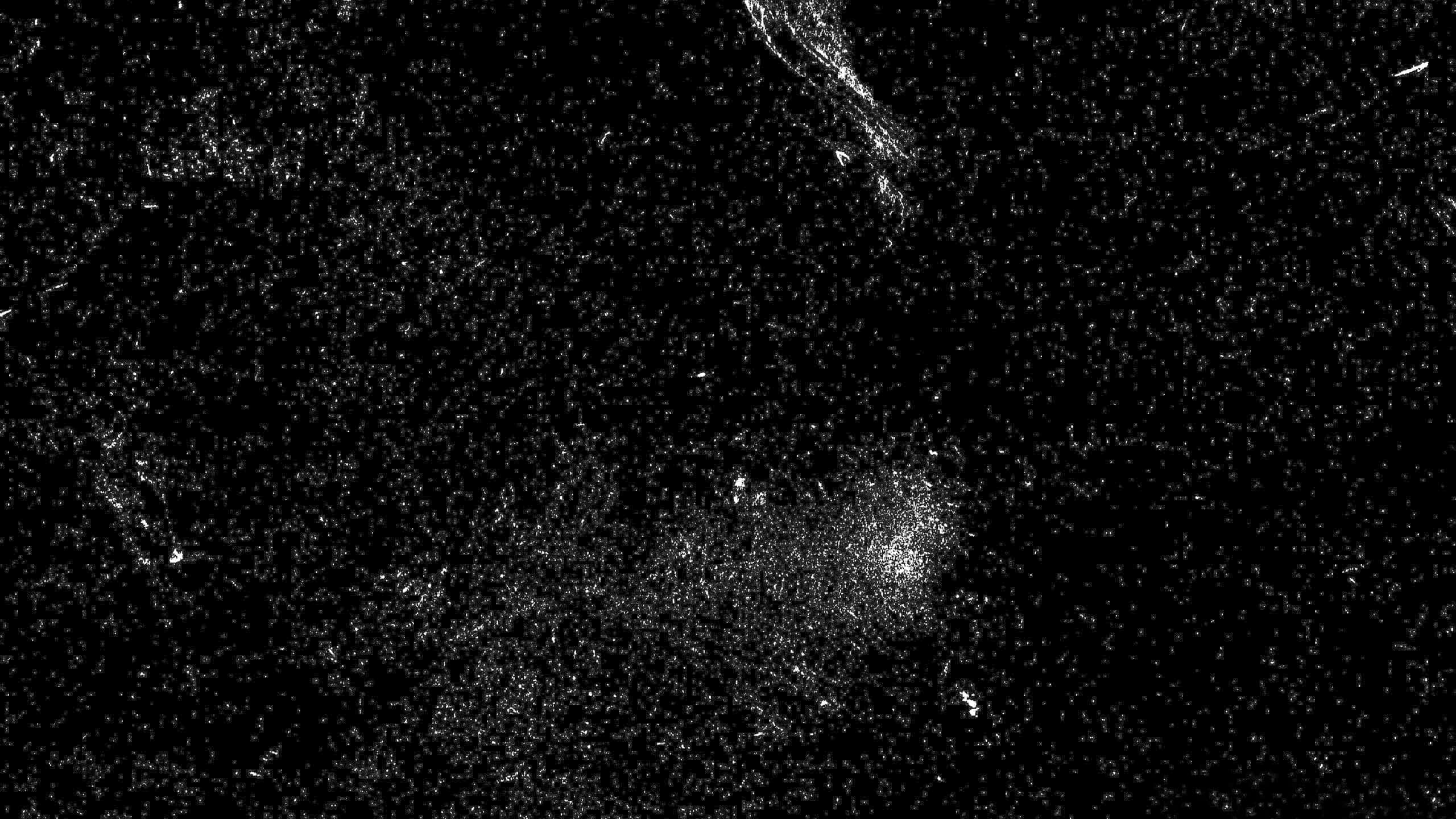 桌布 壁紙 — 一個宇宙場景，密集的明亮恆星和暗淡星雲，背景是深邃的黑色虛空。
