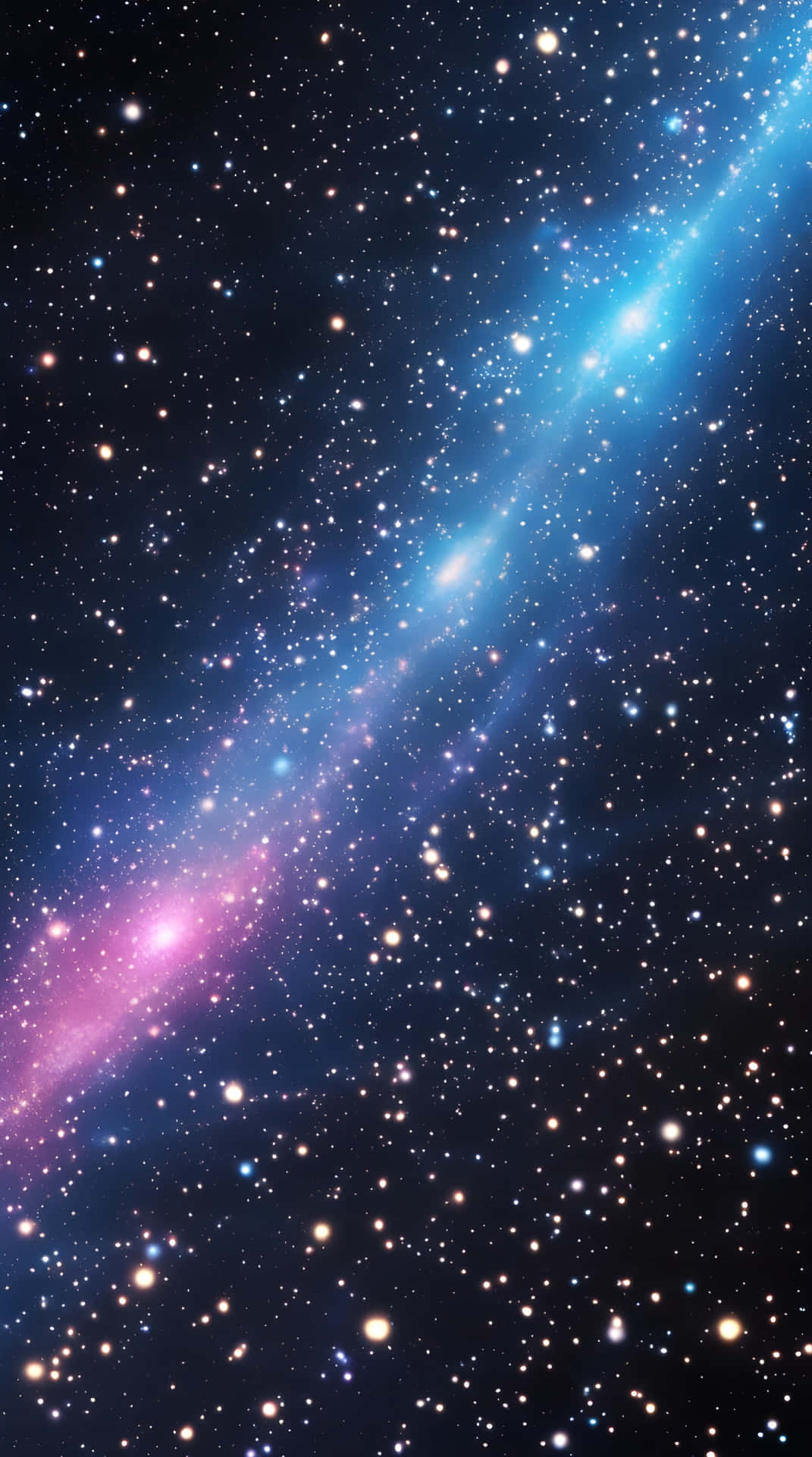 The amazing planet's abstract wallpaper 壁紙 — 一個宇宙星空的景象，發光的藍色和粉紅色星雲斜向劃過黑暗虛空。