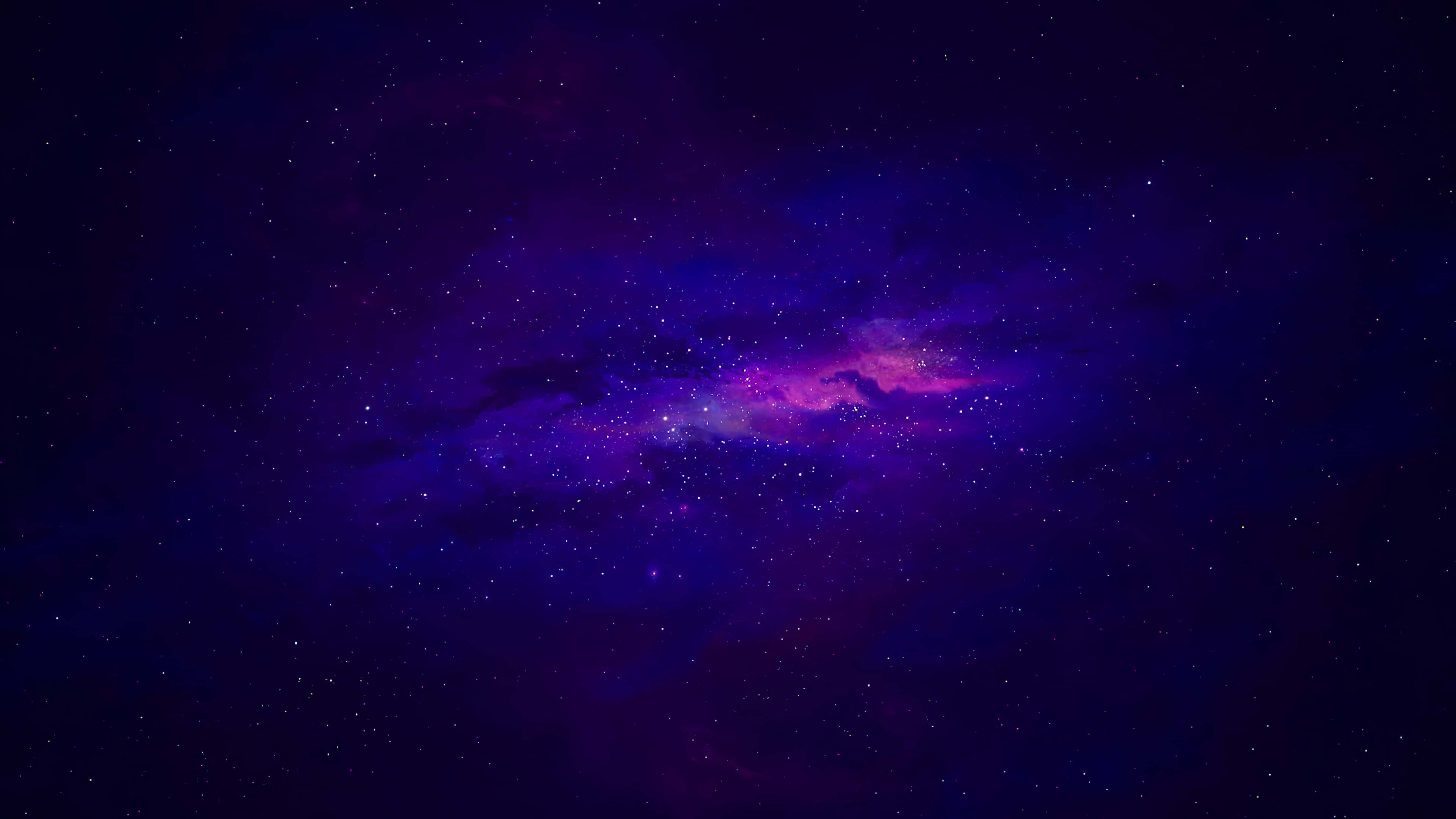 Fortnite Galaxy 桌布 壁紙 — 一個宇宙星雲在佈滿星斗的黑暗虛空中散發出充滿活力的紫色和粉紅色調。