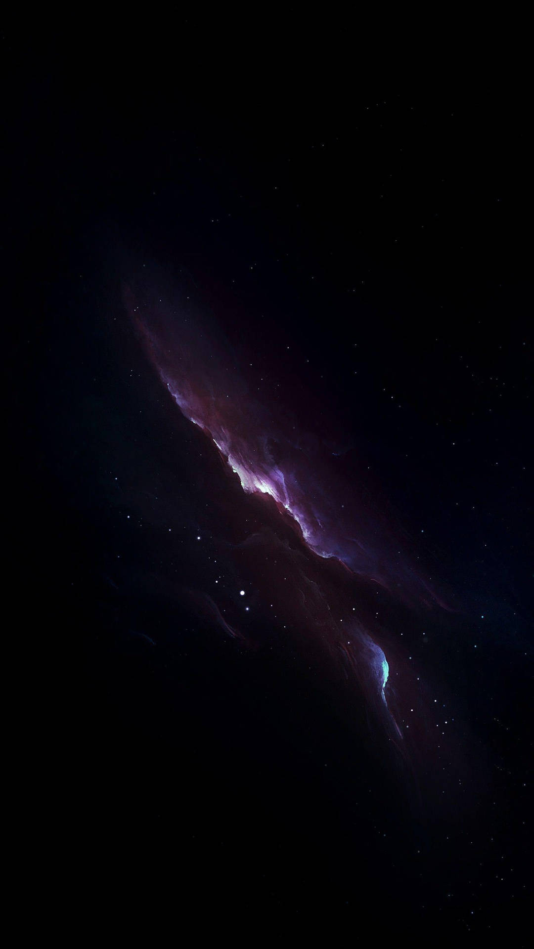 在深空中被星星包圍的發光紫色和藍色星雲。 — 星雲 GIF 壁紙