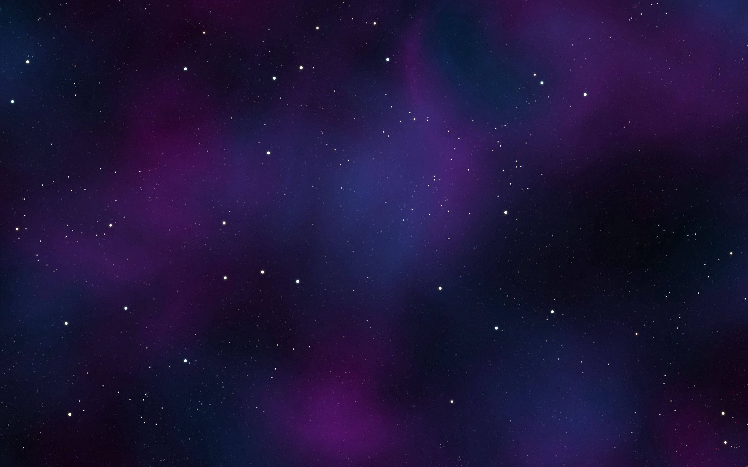 背景 桌布 壁紙 — 一個宇宙星雲在深紫色和藍色中旋轉，點綴著閃爍的星星，背景是黑暗的虛空。